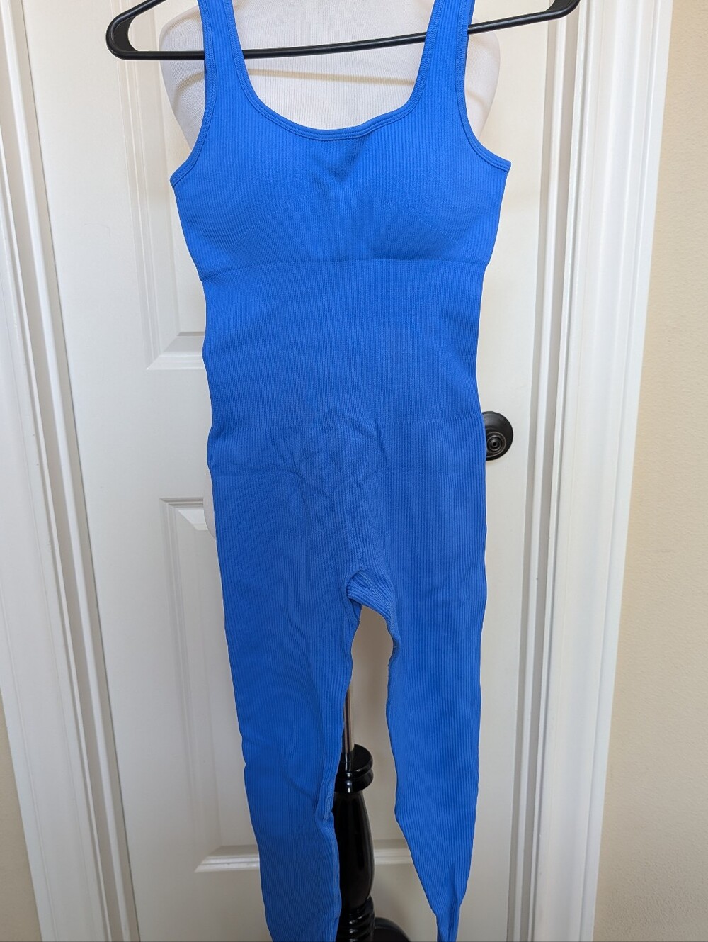 Fabletics Cobalt Blue Ribbed Bodysuit Jumpsuit